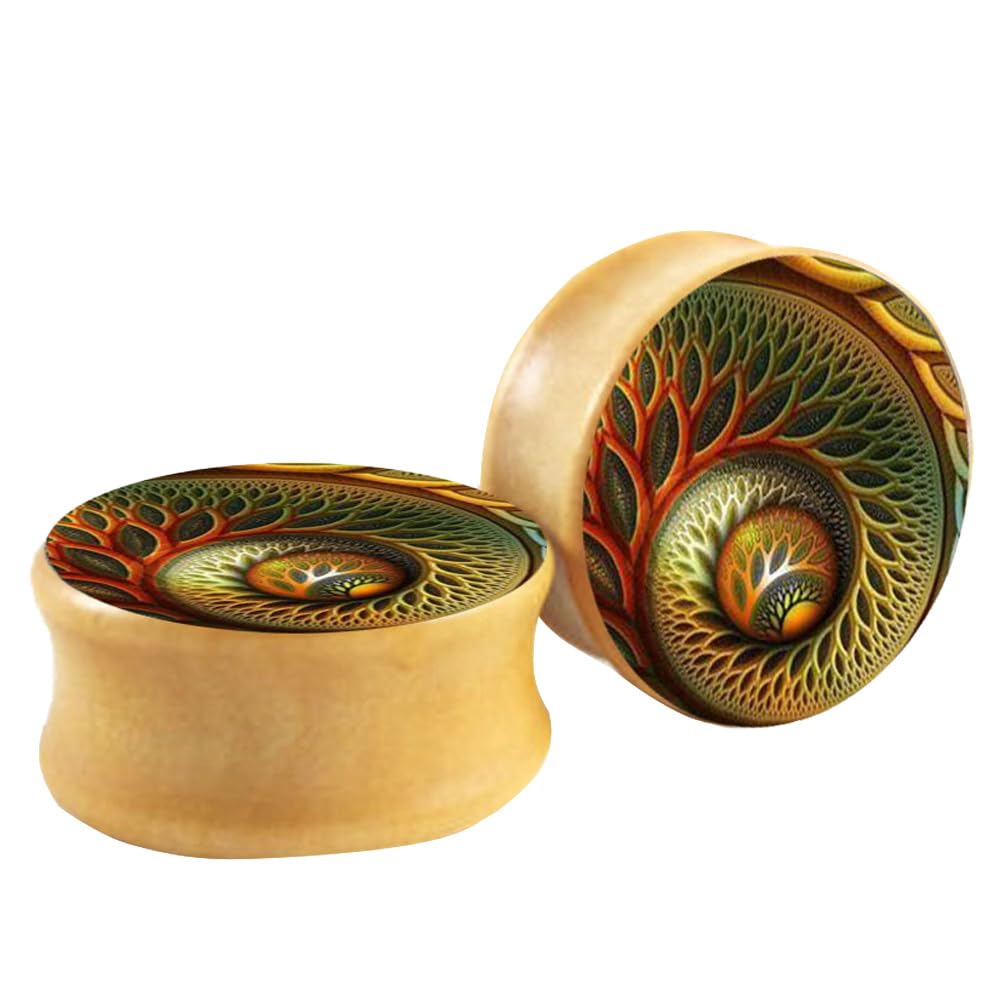 2Pcs Vintage Wooden Snail Shaped Ear Plugs Unique Ear Stretchers for Women Creative Piercing Jewelry for Sensitive Skin