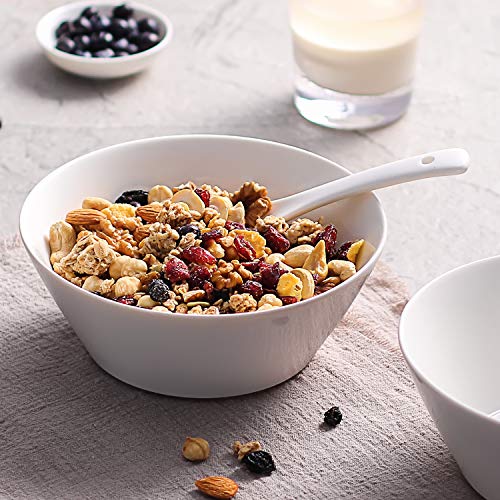 image for DOWAN Porcelain Bowls, 32 Oz Cone Shape Porcelain Bowl for Cereal, Sou