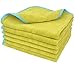 SINLAND All-purpose Microfiber Cleaning Cloths Wiping Highly Absorbent & Lint Free Dusting Rags for Home and Kitchen 12Inchx12Inch Chartreuse 6 Pack