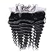 Beata Hair Full Lace Frontal Closure 13x4 Inch Deep Wave with Baby Hair Lightly Bleached Knots (16inch)