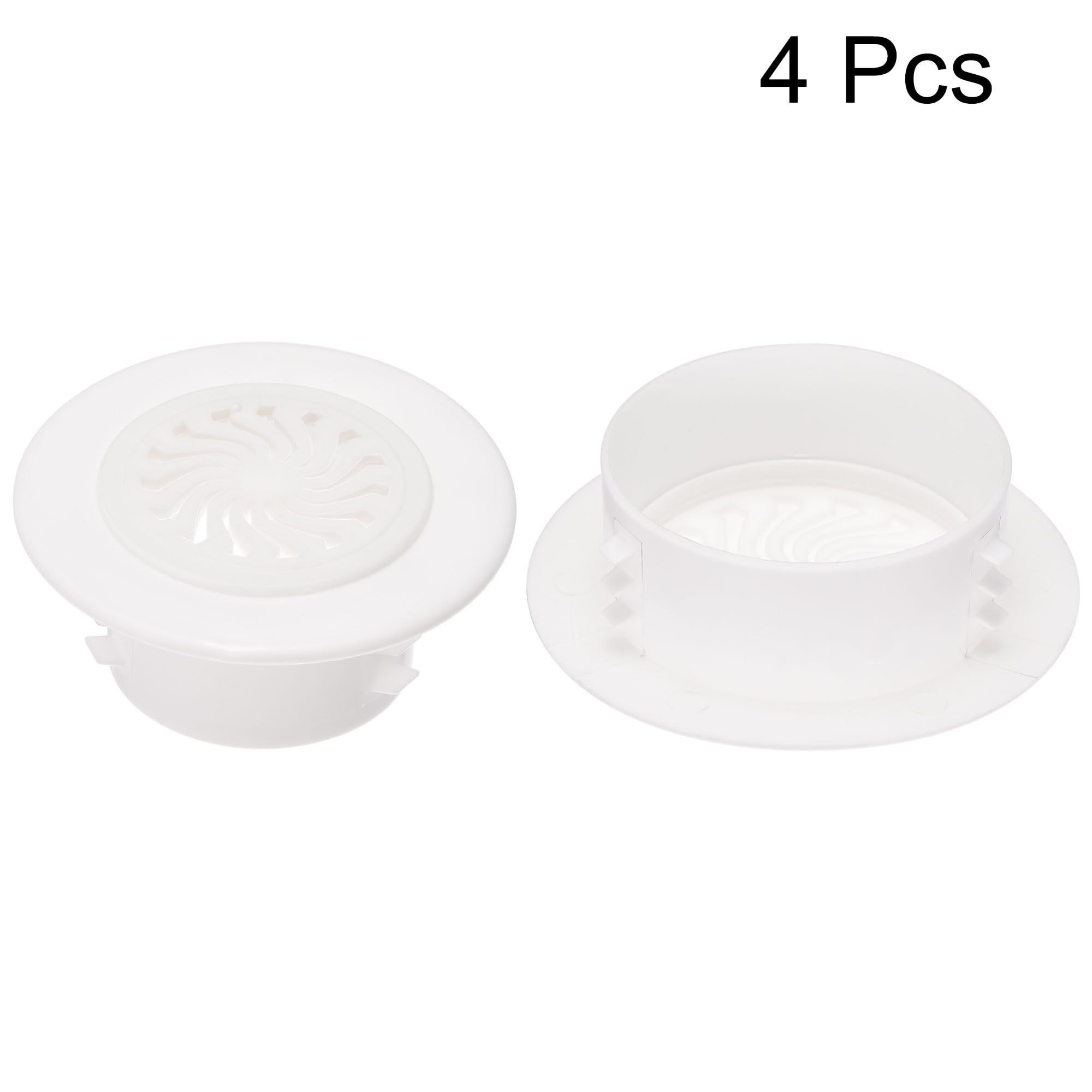 Condition photo showing New/Like New for uxcell round vent cover, abs plastic adjustable air vent cover white for 1.97" - 2.28" diameter hole