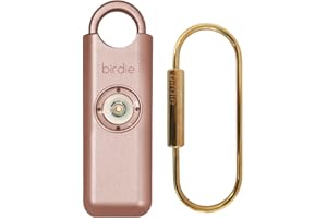 SHE'S BIRDIE She’s Birdie–The Original Personal Safety Alarm for Women by Women–Loud Siren, Strobe Light and Key Chain in a Variety of Colors (Metallic Rose)