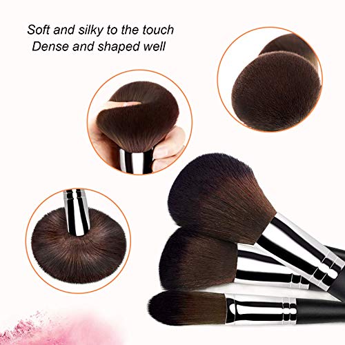 KISSBOBO Makeup Brushes for Powder Concealer Eyeshadow Blending Blush Eyebrow Foundation (7 Pcs)