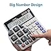 Calculator, Basic Desktop Calculator, Solar Battery Dual Power with 12-Digit Large LCD Display and Large Computer Keys Office Calculator by Ebristar (Battery Included)