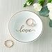 Lillian Rose Love Ring Dish, Measuring 3.5 x 3.5 inches, White