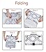 Portable Baby Changing Mat - Large Waterproof Diaper Changing Station - Padded Travel Pad with Head Cushion, 3 Pockets, Multi-Color
