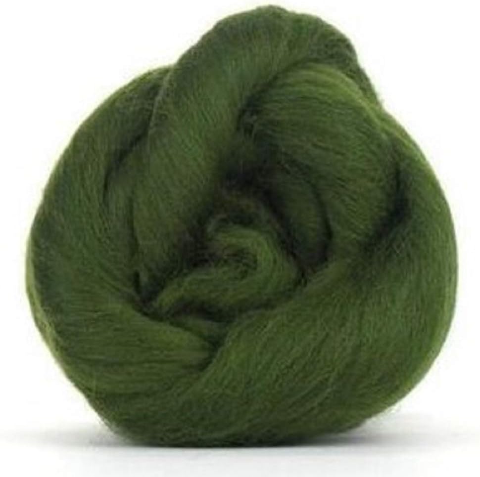 4 oz Paradise Fibers 64 Count Dyed Merino Top Spinning Fiber (Willow Green)