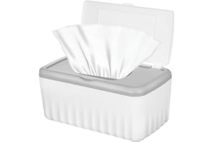 Totority Large Capacity Wet Wipes Dispenser Box - Airtight Sealed Baby Wipe Holder for Bathroom, Nursery & Kitchen - Refillab