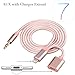 DISDIM iPhone X Aux Lightning to 3.5mm Auxiliary Audio Cable with 8Pin Extension Charger Cord Adapter for iPhone X / 8 / 8 Plus / iPhone 7 / 7 Plus iOS 11 to Home / Car Stereos -Rose Gold