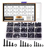 Tamier 500PCS M3/M4/M5 Alloy Steel Socket Cap Screws Hex Head Bolt Nuts Assortment Kit