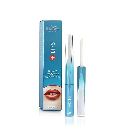 Belle Azul +LIPS – Sofortiges Lippenvolumen und Pflege. 3-in-1 pflegender Lippenbalsam, glänzender Lipgloss und Lip Plumper f
