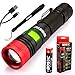 BOSTAC™ BTZ-20 Tactical Flashlight - Professional EDC by Boston Tactical with CREE XML2 U2 USA LED Bulb, 3,000 Effective Lumens, Zoomable Head, Sealed Against, USB Chargeable 18650 Lion Battery