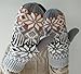 YAN & LEI Women's Knitted Snowflake Mittens Gloves with Elastic Cuffs for Winter Color Grey