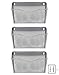 EasyPAG 3 Pack Wall File Holder, Single Mesh Hanging File Organizer for A4 Letter Size Paper, Wall Mount Paperwork Basket for Office, Home, School, Silver