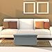 Sorbus Storage Bench Chest – Collapsible/Folding Bench Ottoman with Cover – Perfect Hope Chest, Pouffe Ottoman, Coffee Table, Seat, Foot Rest, and More – Contemporary Faux Leather (Gray)