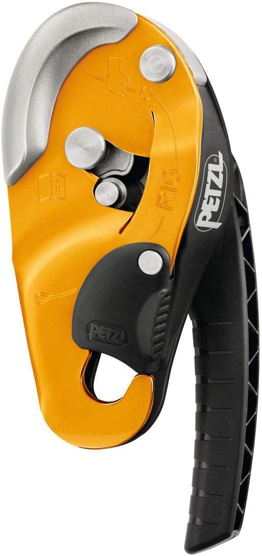 PETZL - RIG, Compact self-braking descender, Yellow, (10 to 11.5mm ropes) : Sports & Outdoors