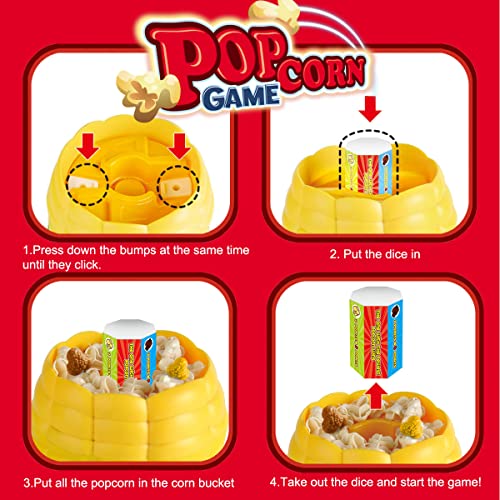 LAFALA Kids Board Games for Family Night Party Games Who get’s Most Popcorn Board Game for Adults and Kids 8-12, 2-4 Players