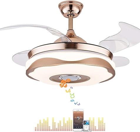 Fandian 42 Modern Ceiling Fans With Light Smart Bluetooth Music