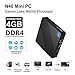 Mini PC Fanless Intel Celeron N4000 (up to 2.6GHz) 4GB DDR/64GB eMMC Mini Desktop Computer Windows 10 Pro HDMI 2.0and VGA Port 2.4/5.8G WiFi BT4.2 3xUSB3.0 Support Linux,NGFF 2242 SSDthumb 1