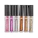 Creazy 6 Pcs Metallic Shiny Smoky Eyes Eyeshadow Waterproof Glitter Liquid Eyeliner (A)
