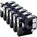 Aken Compatible Label Tape Replacement for DYMO 45013 LabelManager 160 280 210D 260P 360D 420P 450D 450DUO Label Maker, S0720530, Black on White, 1/2 Inch x 23 Feet(12mm x 7m)6-Pack