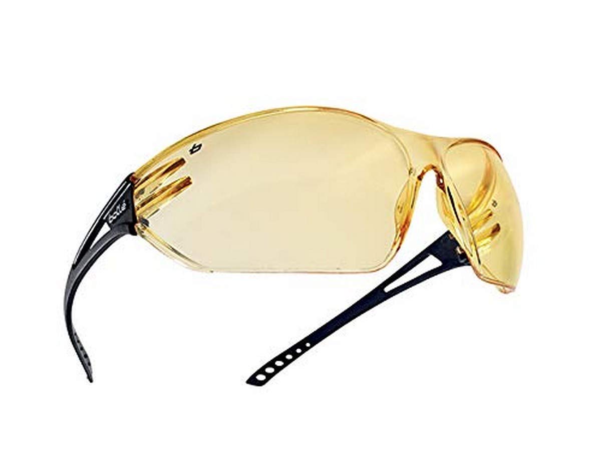 Bolle SLAPSJ Slam Glasses PC Frame Anti-Scratch and Fog Lens, Black/Yellow
