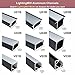 LightingWill 5-Pack 3.3ft/1M 9x17mm Black U-Shape Internal Width 12mm LED Aluminum Channel System with Cover, End Caps and Mounting Clips Aluminum Profile for LED Strip Light Installations-U02B5