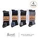 Pembrook All Season Crew Boot Socks - (4 Pack) - Breathable Work, Boot, Hiking, Athletic Socks - Reinforced Heel & Toe – Great for Men or Women
