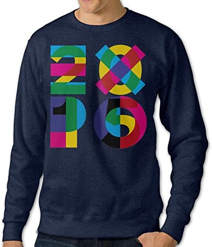 Men's EXPO 2015 Milan Logo Round Collar Pullover Hoodies SweaterNavy Size XXL