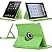 ATC 360 Degree Rotating iPad 2 Case (Green): Folio Convertible Cover Multi-angle Vertical and Horizontal Stand with Smart On/Off for the Apple iPad2
