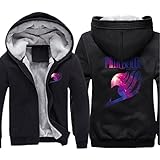 KINOMOTO Costumes Hoodie Winter Zipper Coat Thicken Fleece (XL, Black)