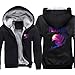 KINOMOTO Costumes Hoodie Winter Zipper Coat Thicken Fleece (XL, Black)