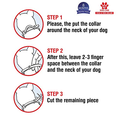 AF Dog Flea and Tick Control Collar - 8 Months Flea and Tick Control for Dogs - Natural, Herbal, Non-Toxic Dog Flea Treatment - Waterproof Protection and Adjustable Best Flea Collar for Dogs