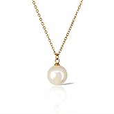 Dainty Pearl Necklace with Charming Details for Women, Trendy Simple Jewelry