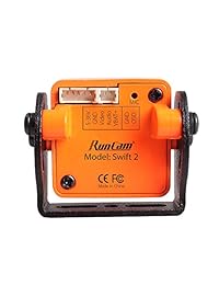 runcam swift2 600TVL CCD FPV cámara OSD 2.1 mm Lente FOV 165 Grado DC 5 36 V Apoyo IR Bloqueado NTSC de audio integrado con soporte para Multicopter (Naranja)