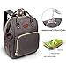 Diaper Bag Backpack, Waterproof Nappy Changing Backpack with Bottle Insulated Pocket for Mom/Dad, Multifunction Travel Backpack Bag (Dark Grey)