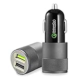 Car Charger, Quick Charger 2.0 Adapter, iClever-F 4.8A 30W 2-Port USB Car Charger for Apple Iphone 6s/6sP/6/6P/5s/5c/5, Ipad, Ipod, Samsung Galaxy S7/S6Edge, and More (4.8A Black)