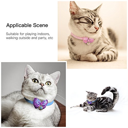 Petacc Lovely Pet Collar Dog Bow Tie Adjustable Pet Bowtie Neckties for Small Cats and Dogs with Bell Charm , pack of 2 (3) - Thumbnail 6