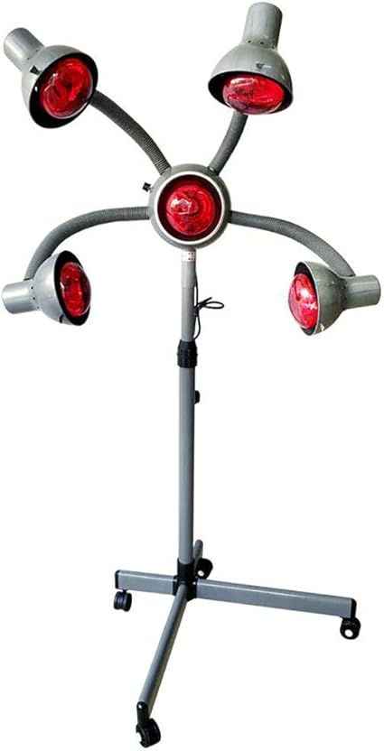Infrared Lamp For Salon Hair Color Processor 5 Head Red Light Hair