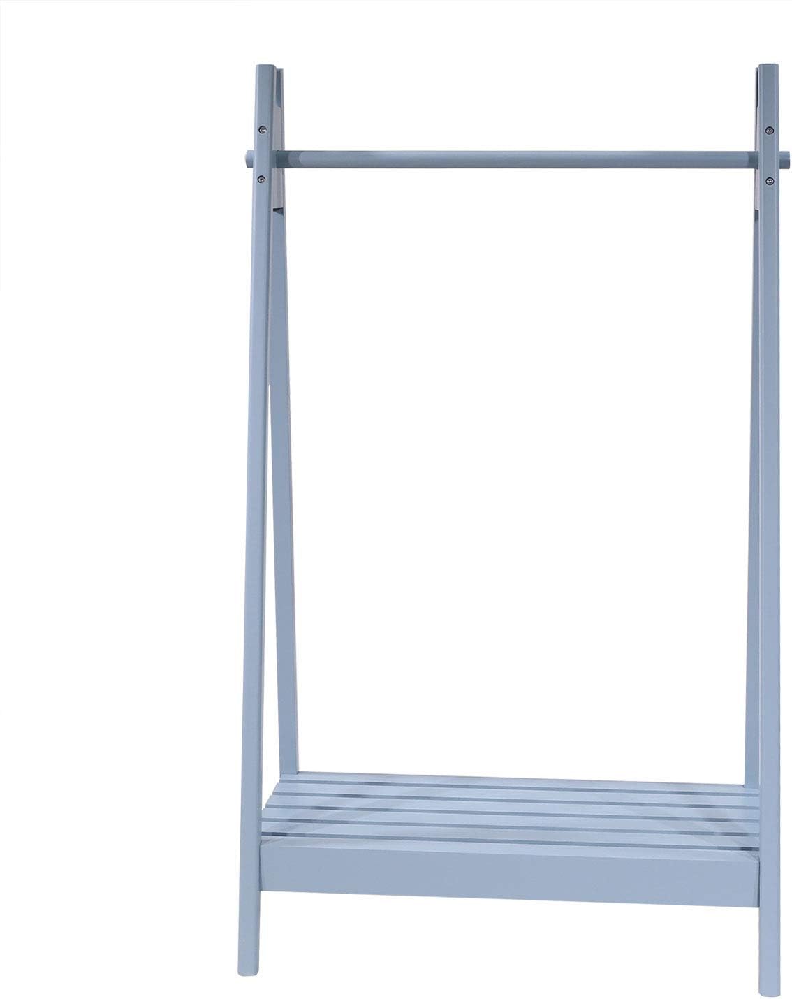 Double Rod Garment Rack Rolling Clothes Organizer Floor