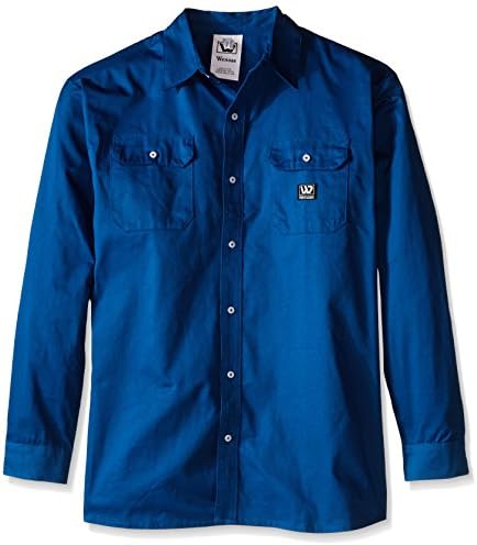 Wenass WSLSHC60RB-XXLTL Deluxe Work Shirt 6.0-Ounce Cotton Twill, XX-Large, Tall, Royal Blue