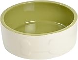 Petface Ceramic Dog Bowl with Bone Design Cream Green 20 cm