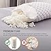 Lexeme Premium Adjustable Loft Shredded Hypoallergenic Memory Foam Pillow for Sleeping with Removable Bamboo Cover for Home & Hotel Collection Plus Pillow Protector Queen Size