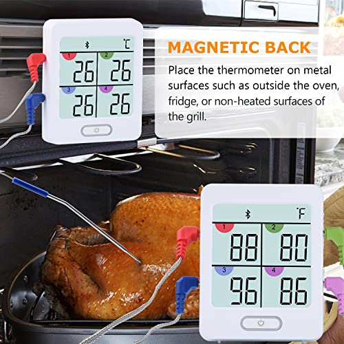 AIKSENT Bluetooth Meat Thermometer with Four Probes, Digital Food