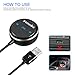 Veneibe Bluetooth 4.1 Car Receiver, Wireless Phone Call & Music Streaming Car Kit with Built-in Mic Music Streaming Echo and Noise Reduction Multi-Point Access Magnetic Base(Silvery)