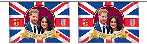 Royal Wedding 2018 Prince Harry And Meghan Bunting (10 Flags) (One Size) (Red/White/Blue)