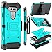 LG V20 Case, Zenic Shock Resistant Hybrid Tri-Layer Armor Defender Protector Case Cover with Belt Swivel Clip and Kickstand for LG V20 All Carriers (Green)