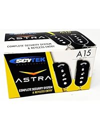 Scytek A15 Sistema de seguridad de alarma de coche con entrada sin llave, 2 controles remotos de llavero