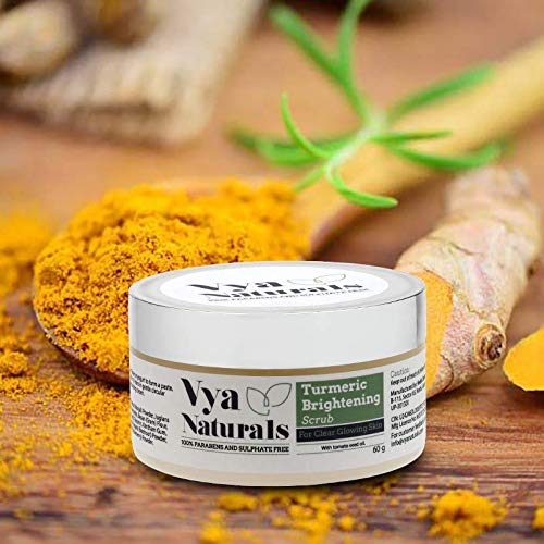 Vya Naturals Turmeric Face Scrub (Dry Powder Exfoliant)for Acne, Acne
