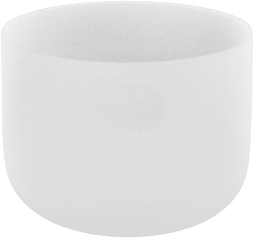ABuddha® E Note Solar Plexus Chakra Quartz Singing Bowl Crystal Singing Bowls Set for Healing with Rubber Mallet and O-ring 10 Inch